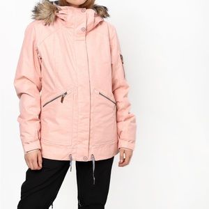Roxy Meade Snow Jacket in Coral Cloud